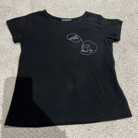 Brandy Melville Skeleton Crop Top - Picture 1 of 3